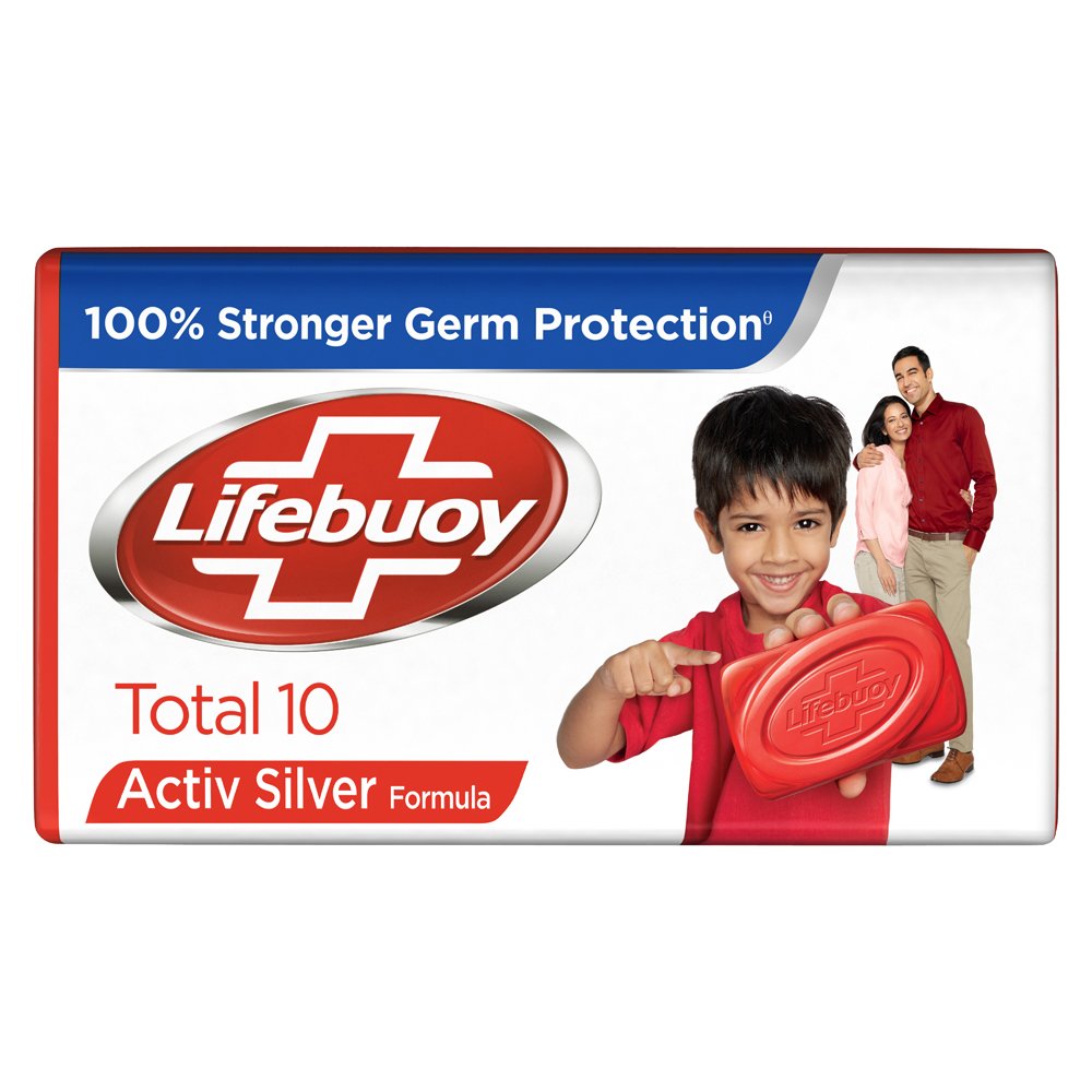 Lifebuoy Total 10, barra-jabon-125g-pack-3: uso diario para la familia.