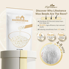 Lifestance Pearl White Wax Beads for eyebrows provide precise, irritation-free shaping