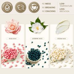 Lifestance cream beads visual shows smooth application for comfortable waxing.