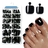 Uñas Lifextol 120 piezas para uñas del pie en negro, aplicación rápida y segura.