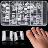 Lifextol Uñas de pie cuadradas claras con acabado brillante para un look natural