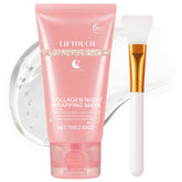 Liftouch máscara nocturna con envoltura de colágeno coreano para una piel radiante al despertar.