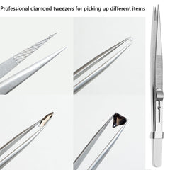 LIGHT RAIN precision tweezers for careful placement and removal
