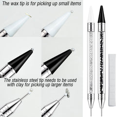 Light Rain wax tip for effortless rhinestone pickup and precise control