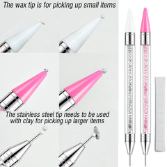 LIGHT RAIN wax tips set for effortless, precise rhinestone pickup