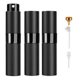 Likealot 8ml travel atomizer in black for carry-on portability.