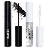 Lilac St Eternal Bond Black Lash Glue on lashes with eyeliner-like finish.
