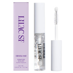 Lilac St Lash Crystal Coat muestra un sellado transparente que prolonga la duración de las pestañas.