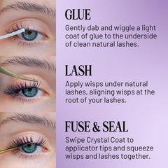 Lilac St Originals Korean Silk PBT fibers highlighted for premium lash feel.
