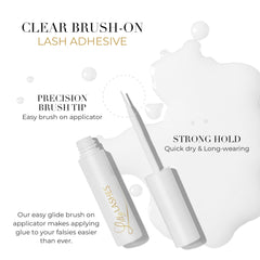 Lilly Lashes latex-free adhesive delivers quick-dry invisible finish for natural looking lashes.