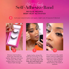 On-eye application with Lilly Lashes TrendSetter glue-free placement