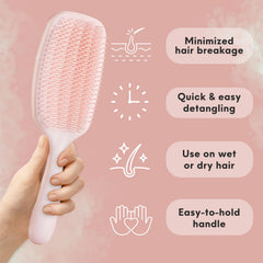 Cepillo Lily England para pelo húmedo desenreda sin tirones y define rizos