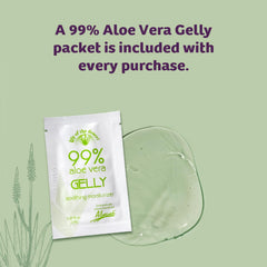 Lily Of The Desert gel hidratante, aplicación en piel para calma suave.
