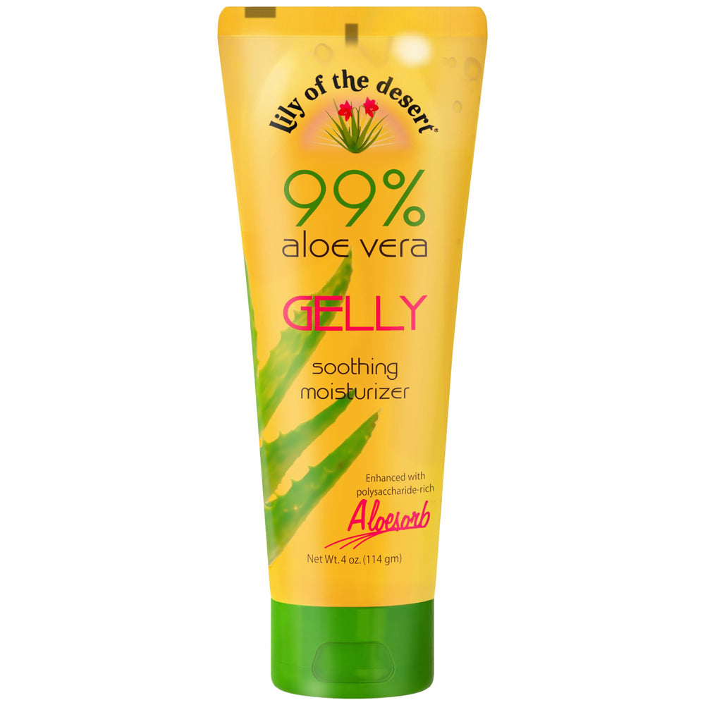 Lily Of The Desert Gelly Moisturizer bottle for on-the-go soothing.