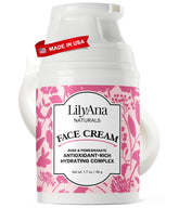 LilyAna Naturals moisturizer bottle provides daily hydration for dry skin.