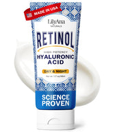 LilyAna Naturals Retinol Crema antiarrugas, bote visible, ayuda a suavizar líneas finas.