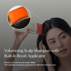GrowTurn built-in brush action delivers gentle exfoliation and scalp massage.