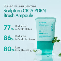 Lily Eve ScalpTurn brush in action delivering serum to scalp