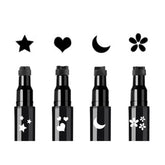 Linble star stamp for precise, playful eye accents.