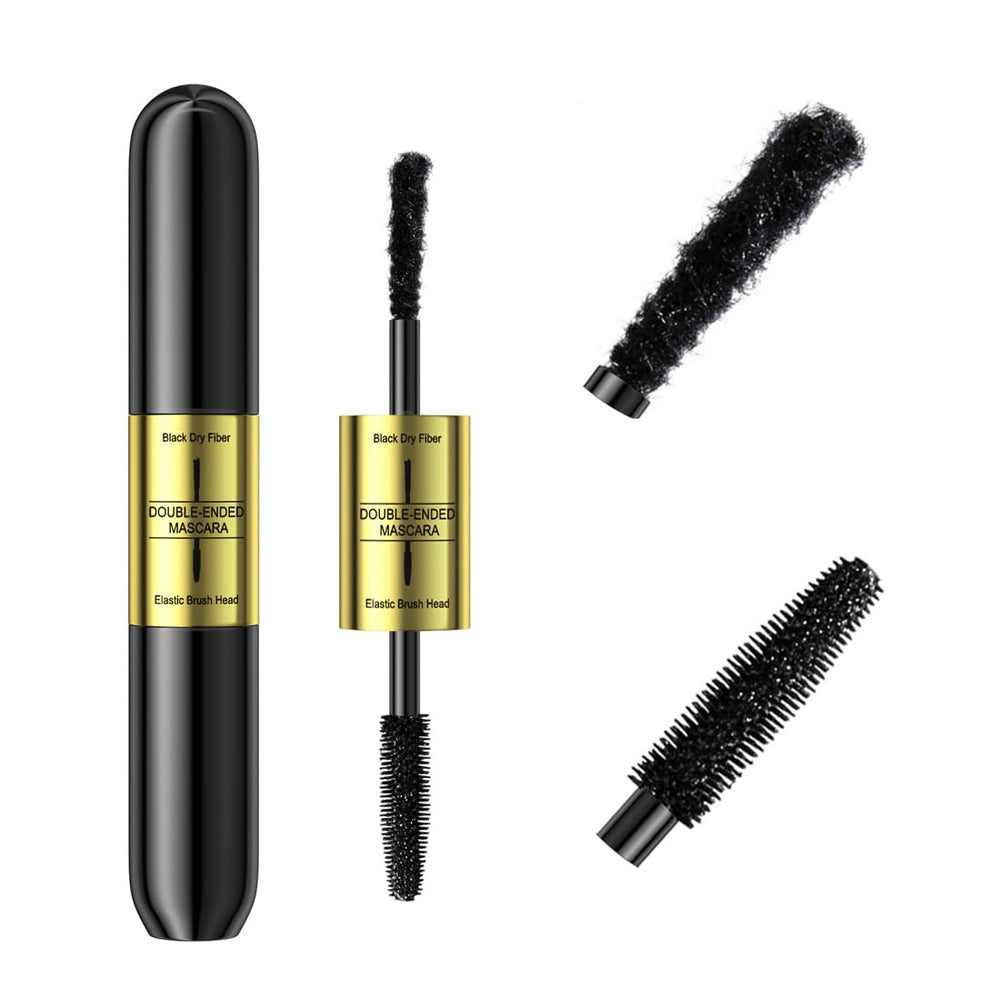Linble fiber-infused mascara dual-ended design highlighting fibers and cream for enhanced length