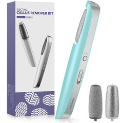 LINKEVAP electric callus remover blue front view for compact home pedicure use