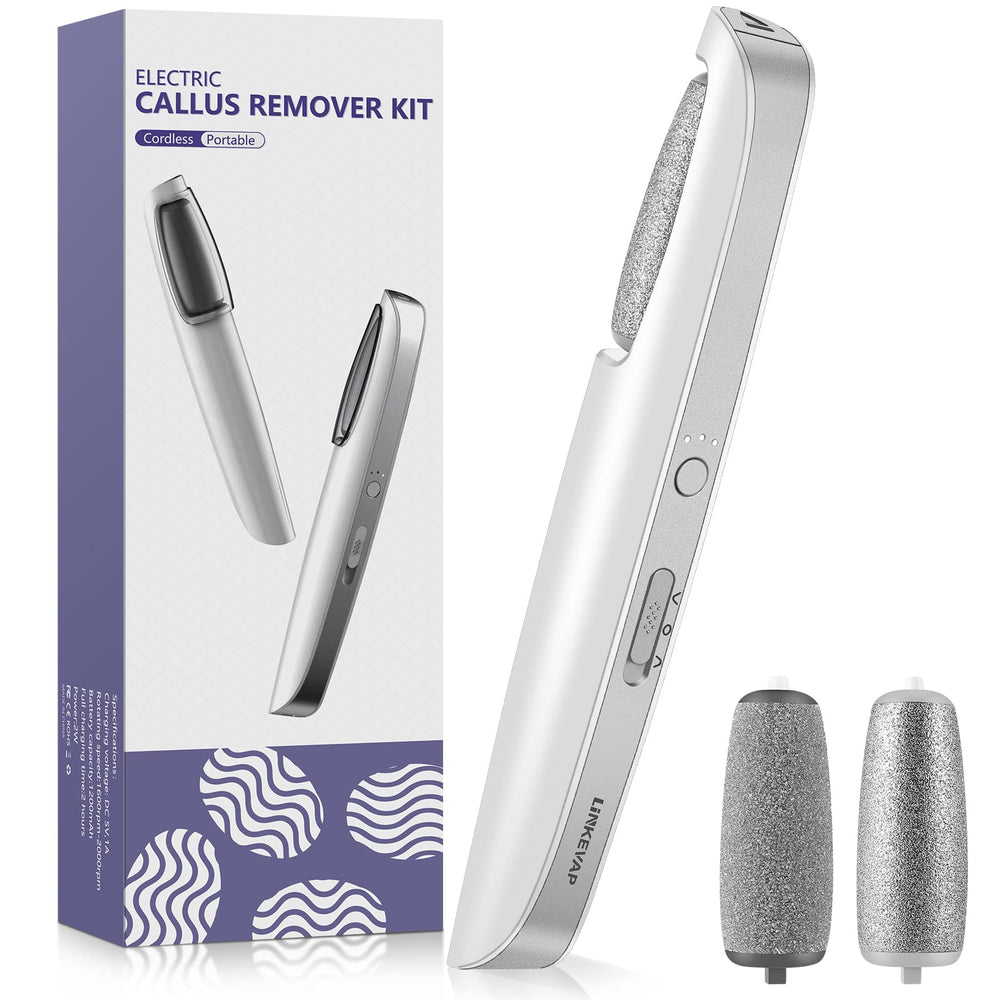 LINKEVAP electric foot callus remover with ergonomic handle for comfortable home use