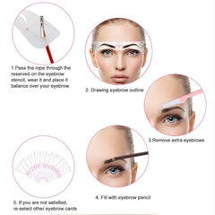 3-minute brow makeup with Linkinghome stencil for fast daily touchups