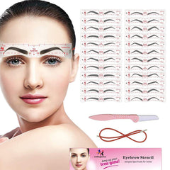 Linkinghome eyebrow stencil kit front view for quick, precise brow shaping