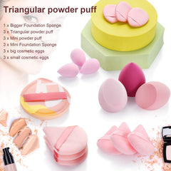 Linyumuxiang triangular puff mini for precise corner blending and detail work.