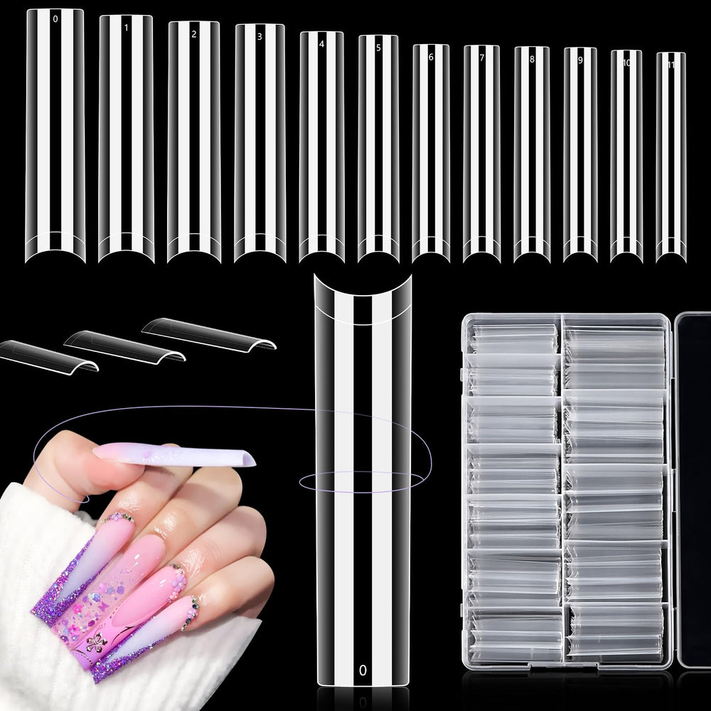 LIONVISON 504 piezas sin curva, extensiones de uñas para un acabado natural.