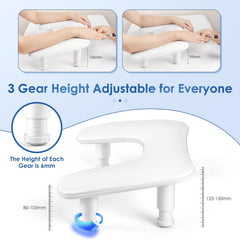 LIONVISION arm rest height-adjustment for front and rear brackets.
