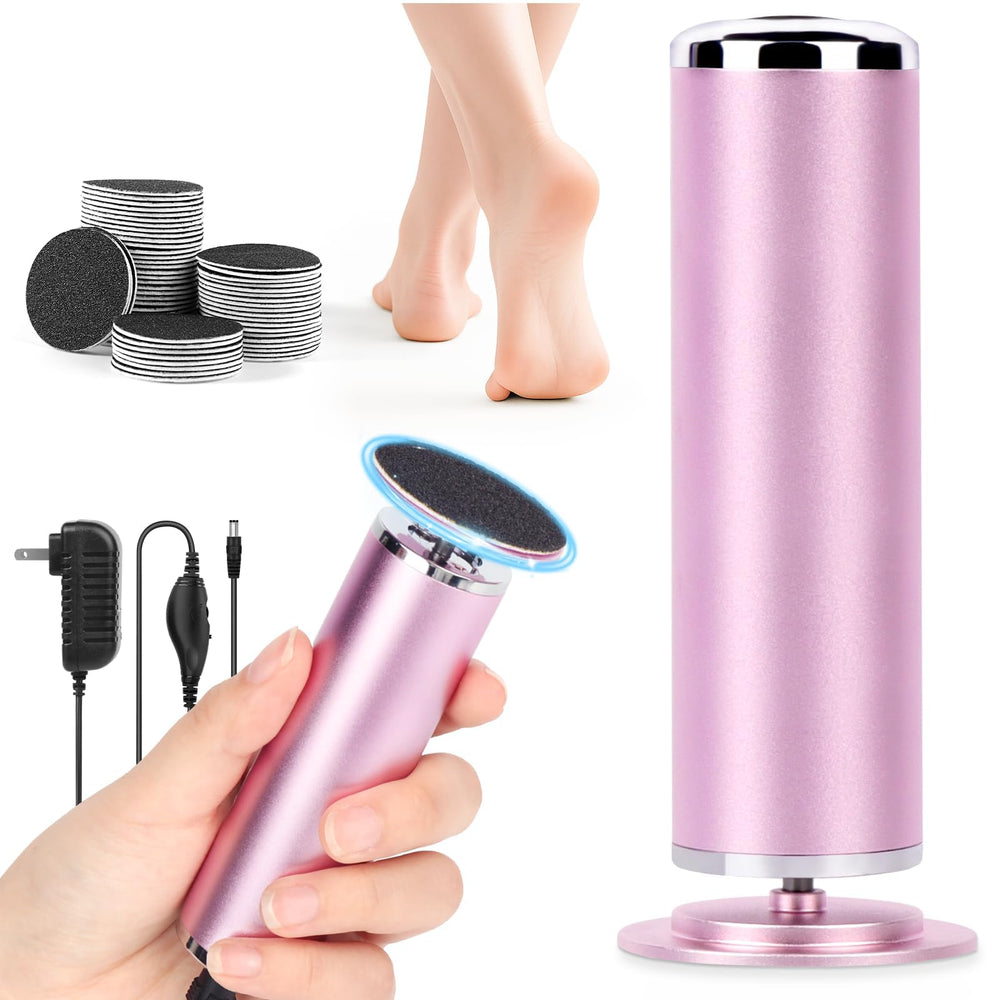 LIONVISON electric foot file demonstrates heel work with 360 rotation