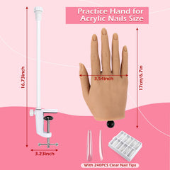 LIONVISON flexible fingers nail hand enables varied angles for practice