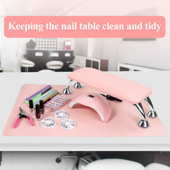 Lionvision Nail Table Mat 23.6x15.8in protects workspace and keeps nails tidy.