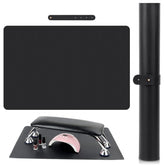 Lionvision nail table mat foldable black keeps workstation clean and professional.