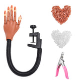 LIONVISON practice hand for acrylic nails with flexible joints for realistic nail art practice.