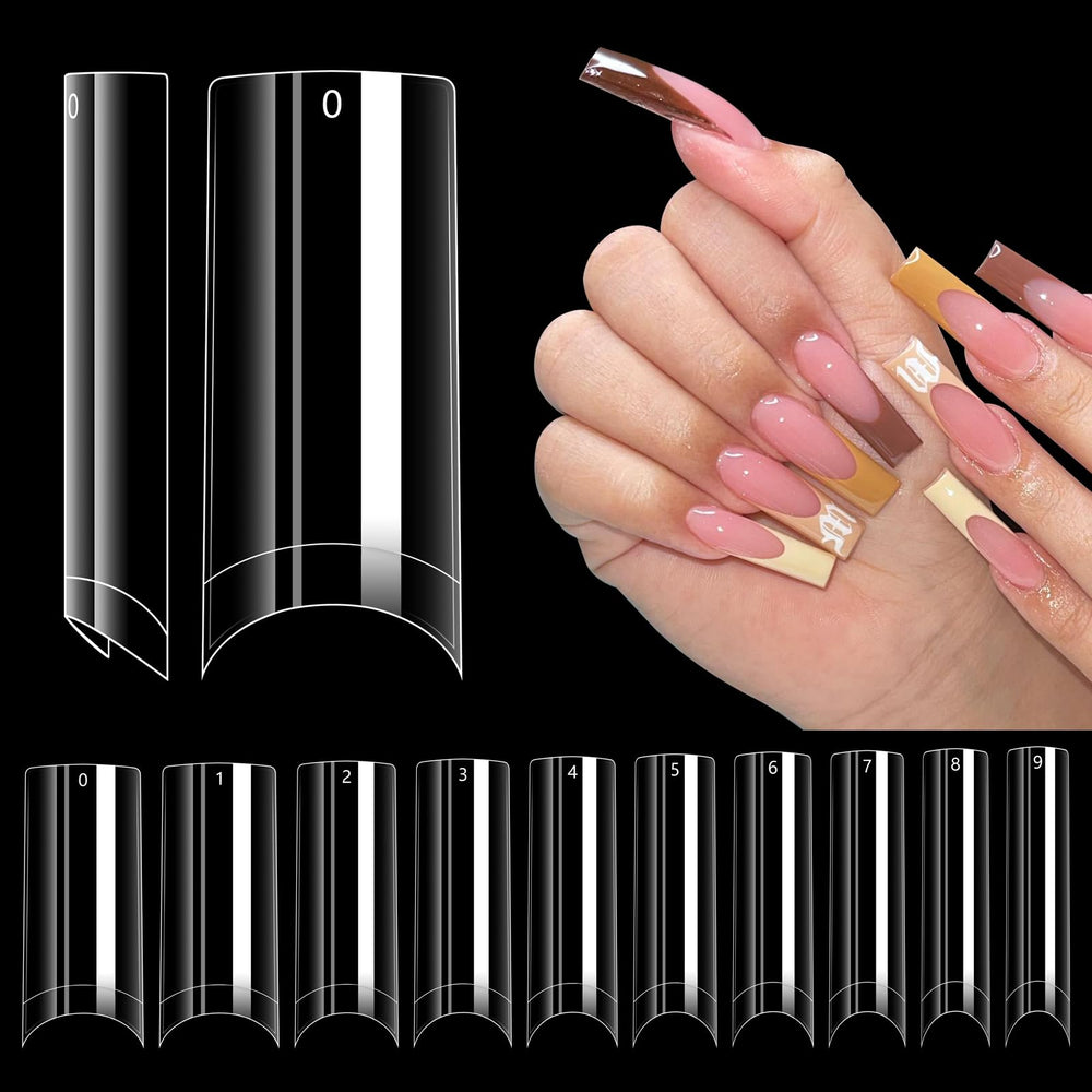 Uñas falsas LIONVISON largas y cuadradas para un acabado elegante en uñas acrílicas