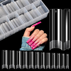 Lionvison uñas falsas cuadradas XL plano para un aspecto natural