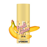 Lip Smacker Fruit Glaze Banana con aplicador plush para deslizamiento suave.