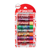 Lip Smacker Coca-Cola balm pack with eight flavors for on-the-go moisture.
