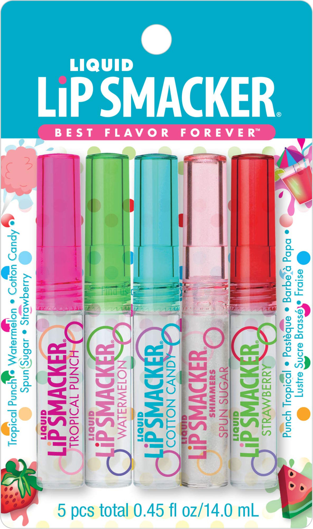 Lip Smacker Friendship Pack box display with five flavors for playful gloss variety