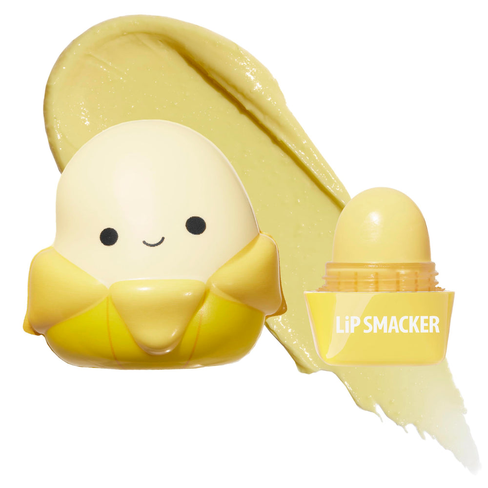 Lip Smacker Squishmallows Junie with squishy top provides playful moisture.