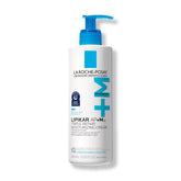 La Roche-Posay Lipikar AP+MAX cream jar close-up showing rich texture for dry skin relief.