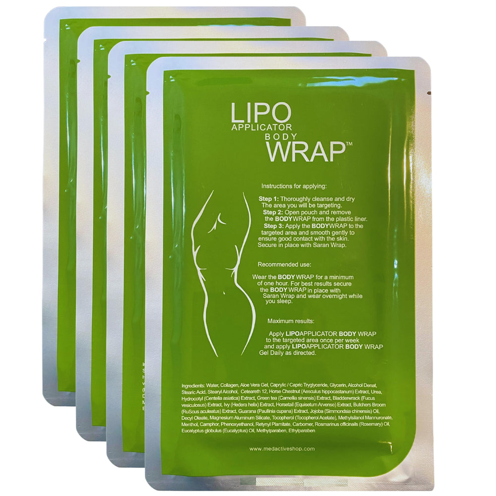 Lipo Applicator Ultimate Wrap on stomach area for smoother, firmer skin.