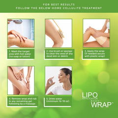 Lipo Applicator Ultimate Wrap on thighs for smoother, toned appearance.