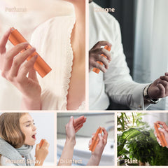 LISAPACK 8ml atomizer in orange suitable for vibrant travel scent on trips