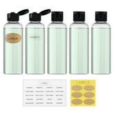 Lisapack travel bottles 3-4oz clear with leak-proof design for airplane carry-ons