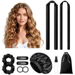 LitBear heatless curlers with 1.5-inch rod for voluminous waves without heat