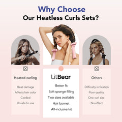 LitBear heatless curls overnight sleep cap keeps hair secure