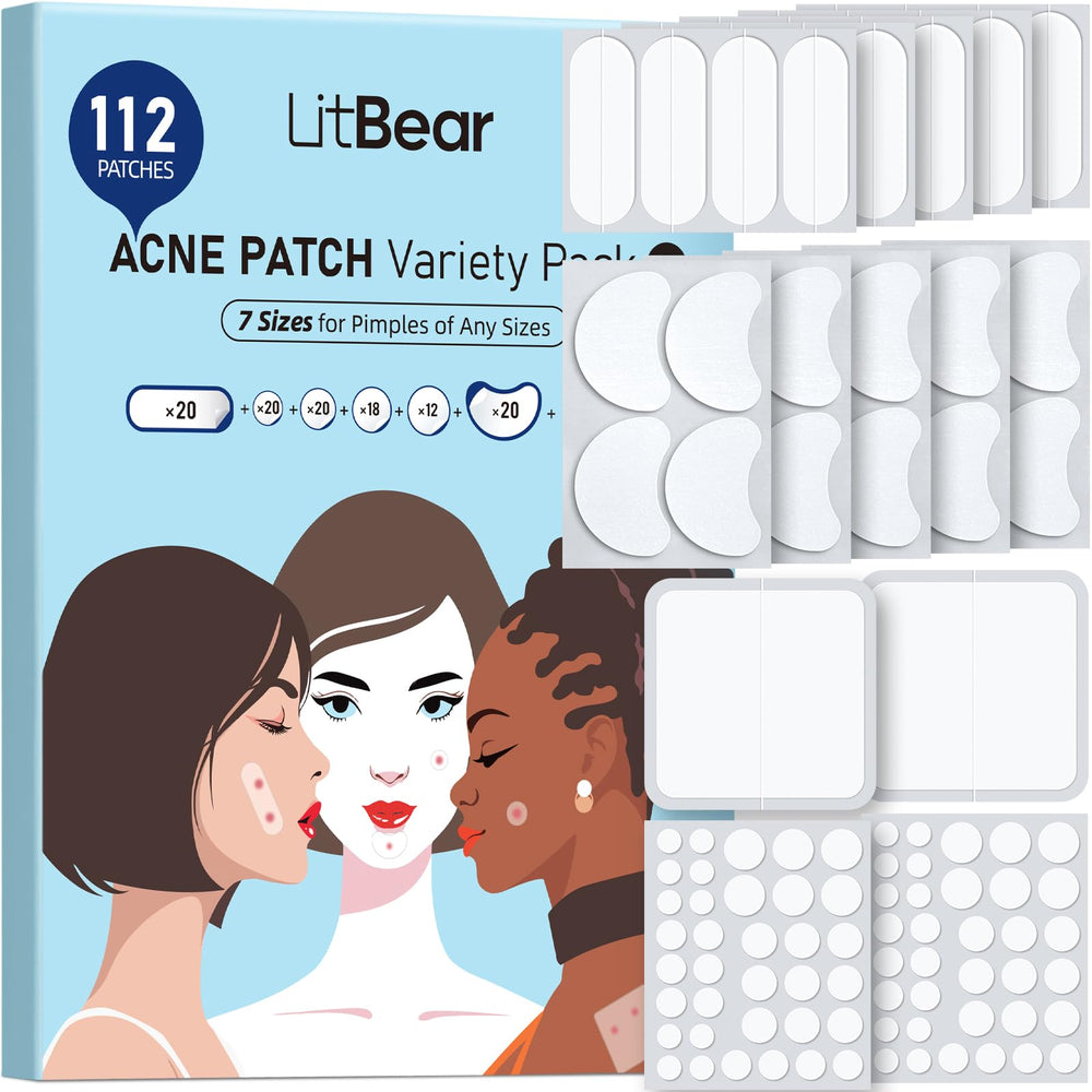 LitBear 8mm patch targets tiny facial blemishes with discreet coverage.